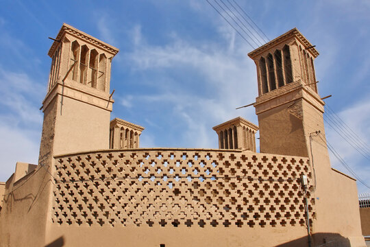 A windtower (wind catcher)  -  a traditional Persian architectural element to create natural ventilation in buildings.