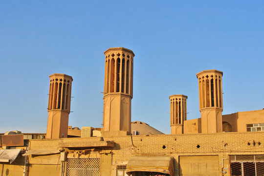 A windtower (wind catcher)  -  a traditional Persian architectural element to create natural ventilation in buildings.