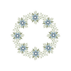 Flower in circle Vectors