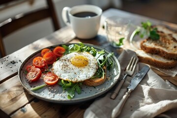 Delectable Gluten-Free Breakfast Spread with Nourishing Ingredients on a Cozy Wooden Table
