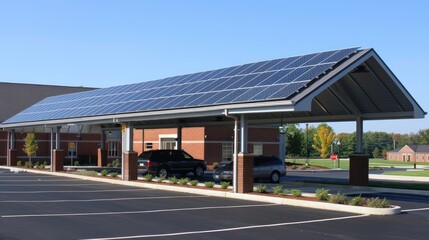 Shaded Solar Panels in School Parking Lot: Powering Electric Vehicles and Reducing Carbon Footprint