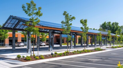 Shaded Solar Panels in School Parking Lot: Powering Electric Vehicles and Reducing Carbon Footprint