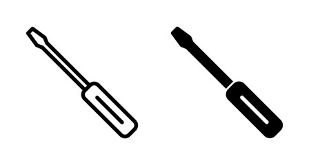Screwdriver icon vector isolated on white background. Screwdriver vector icon