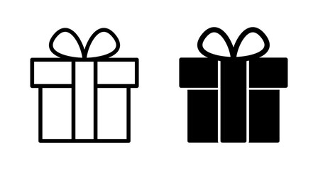 Gift icon vector isolated on white background. gift vector icon.  birthday gift
