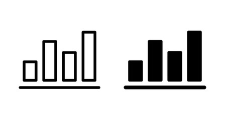 Growing graph Icon vector isolated on white background. Chart icon. Graph vector