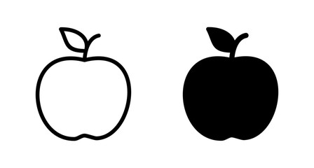 Apple icon vector isolated on white background. Apple vector icon.