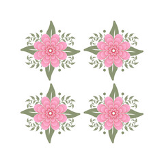 Pink Flowers Vectors