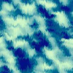 Water blur degrade alcohol ink texture background. Seamless liquid flow stripe effect. Distorted tie dye wash variegated fluid blend. Repeat ombre pattern for sea, ocean, nautical maritime backdrop