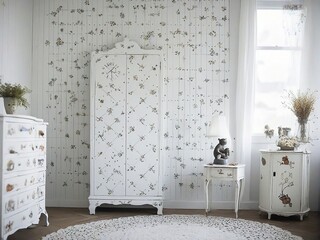 bathroom with white furniture