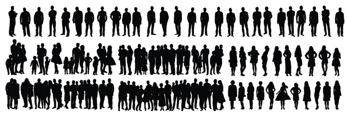 black and white people flat character illustration