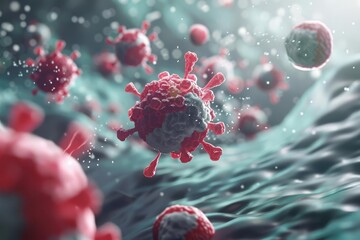 antibody attacking coronavirus cell immune system response to covid19 medical 3d illustration