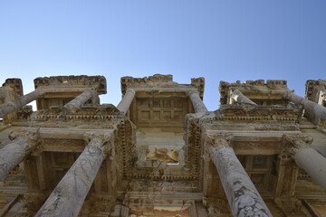 The ancient city ruins of Ephesus in Turkey offer visitors a journey into the depths of history, showcasing magnificent examples of Roman and Greek architecture.