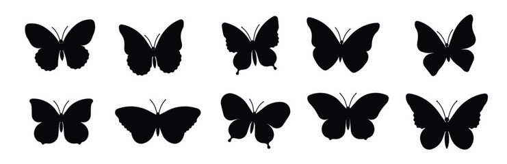 Set of butterflies