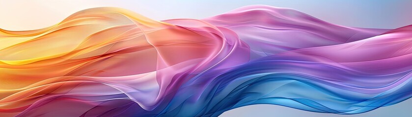 Vibrant abstract wavy design with smooth color transitions