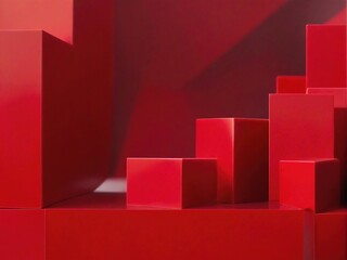 3d render of a red graph