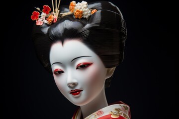 traditional japanese geisha portrait