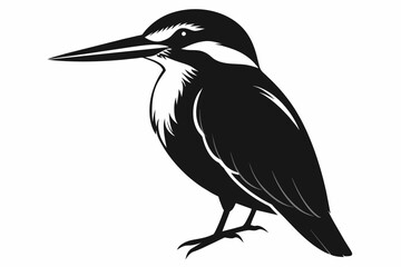 kingfisher silhouette on white background, Vector illustration, icon, svg, characters, Holiday t shirt, Hand drawn trendy Vector illustration, eagle silhouette