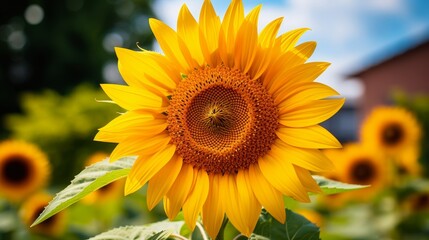 Vibrant sunflower in bloom