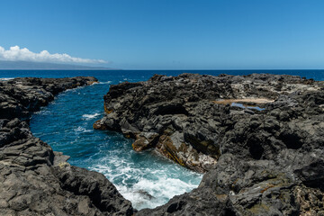 Scenic Dragon's Pointe vista on a beautiful summer day, Maui, Hawaii