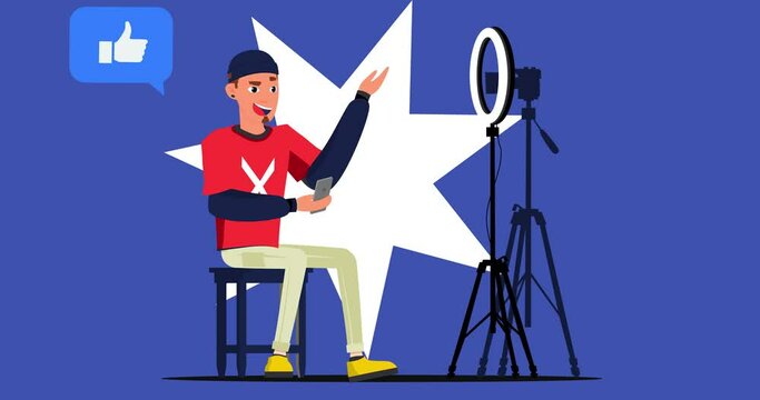 Blogger records video