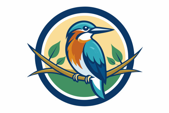 recommend clip art: kingfisher Vector illustration, silhouette on white background, icon, svg, characters, Holiday t shirt, Hand drawn trendy Vector illustration, blue bird on a branch