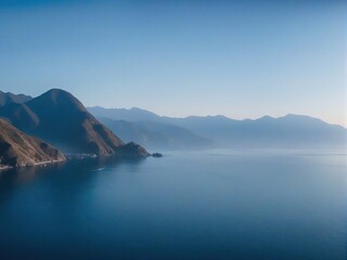 view of the sea and mountains
