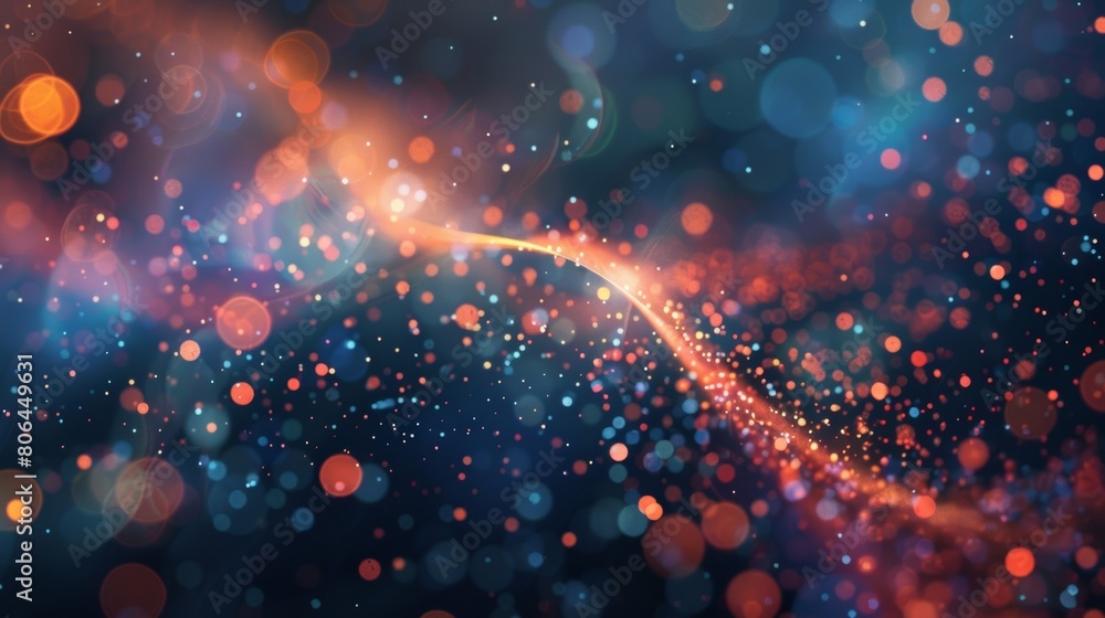 Poster intense streams of particles collide and intertwine creating a mesmerizing visual spectacle.