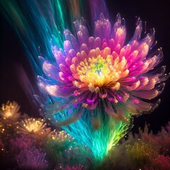 Brightly colored flowers
