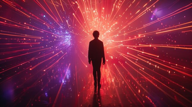 The power of light is on full display as photons captivate the audience with their mesmerizing performance.