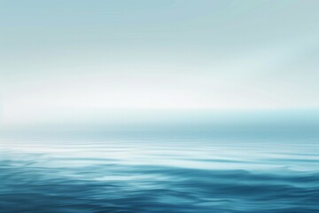 Obraz premium Serenity at Sea: Tranquil Blue Ocean with Gentle Clouds Adorning the Sky.