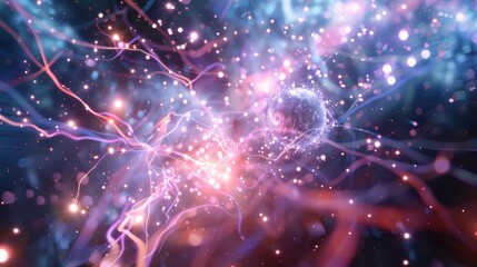 Naklejka premium Fleeting and fleeting the neutrino stream is a reminder of the impermanence of all things in the universe.