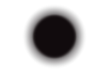 Black hole gradient on white. Light to dark transition. Circular design. Vector graphic.