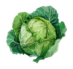 cabbage watercolor digital painting good quality