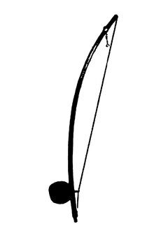 recommend clip art: silhouette berimbau string and percussion musical instrument playing capoeira music vector image