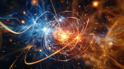 The exchange of a W boson between a proton and a neutron resulting in a change of charge and showcasing the mediation of the weak force.