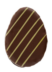 Celebrate Easter, egg shaped individual size frosted and decorated chocolate cake