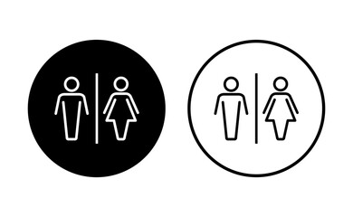 Toilet icon set. restrooms icon vector. bathroom sign. wc, lavatory