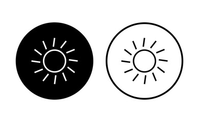 Sun icon set. Brightness Icon vector