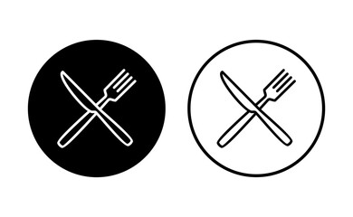 spoon and fork icon set. spoon, fork and knife icon vector. restaurant icon