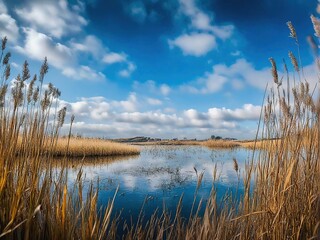 Fototapeta premium reeds in the water
