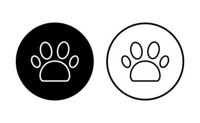 Obraz premium Paw icon set. paw print icon vector. dog or cat paw