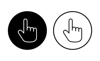 Hand icon set. hand vector icon, palm,click