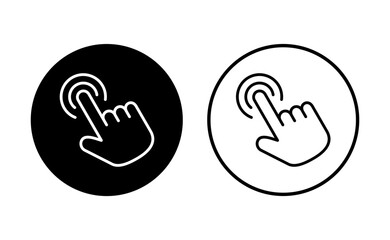 Hand cursor icon set. click icon vector. hand click. pointer