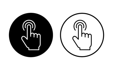 Hand click icon set. pointer icon vector. hand cursor icon vector
