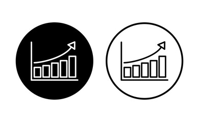 Growing graph Icon set. Chart icon. diagram icon