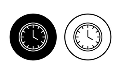 Clock icon set. Time icon vector. watch icon symbol