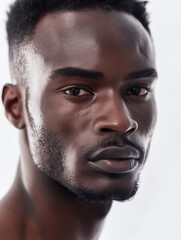 Obraz premium portrait of a black man close-up african man with a white background