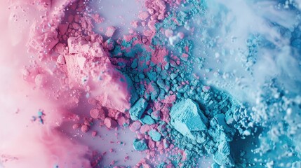Textured Hues: Macro Powder in Pink and Blue
