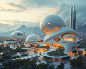 Sci-fi futuristic architecture