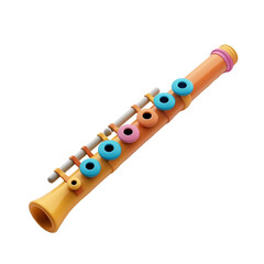 Naklejka premium Flute, 3D, PNG, isolated object